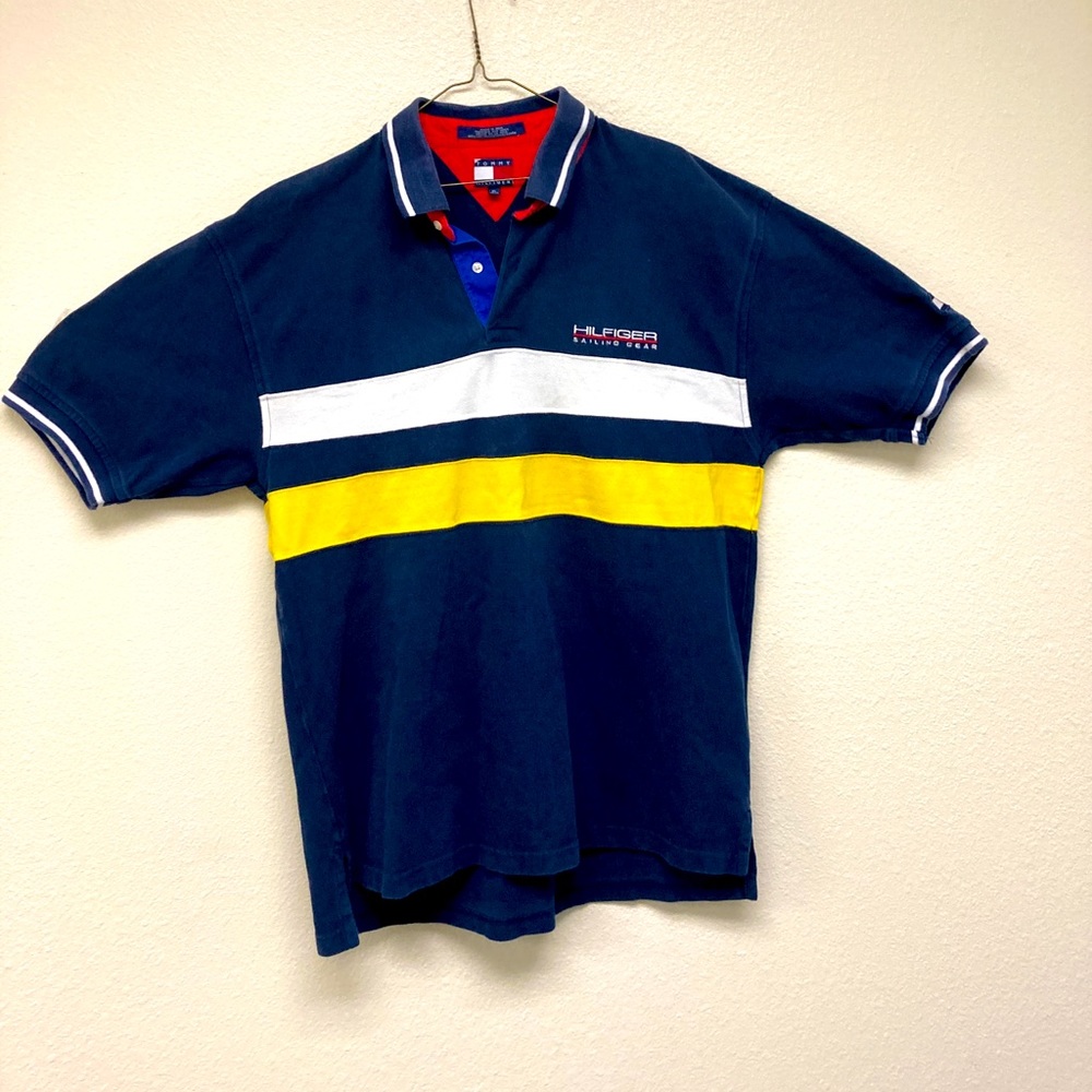 Vintage Rare 2 Striped Tommy Hilfiger Sailing Gear